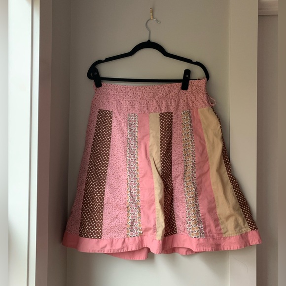 Vintage American Eagle y2k patchwork cottagecore midi skirt - Picture 5 of 7